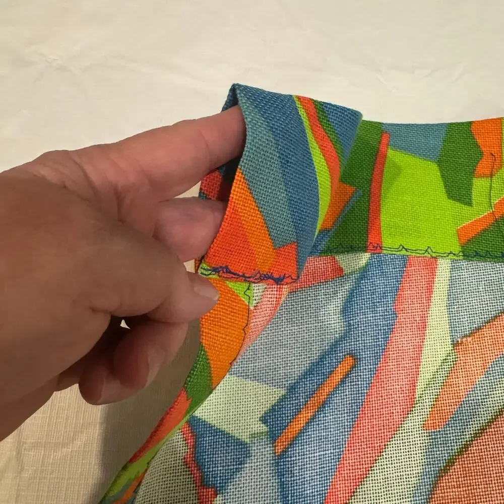 Bright Funky Abstract Geometric Curtain Panels 29x40